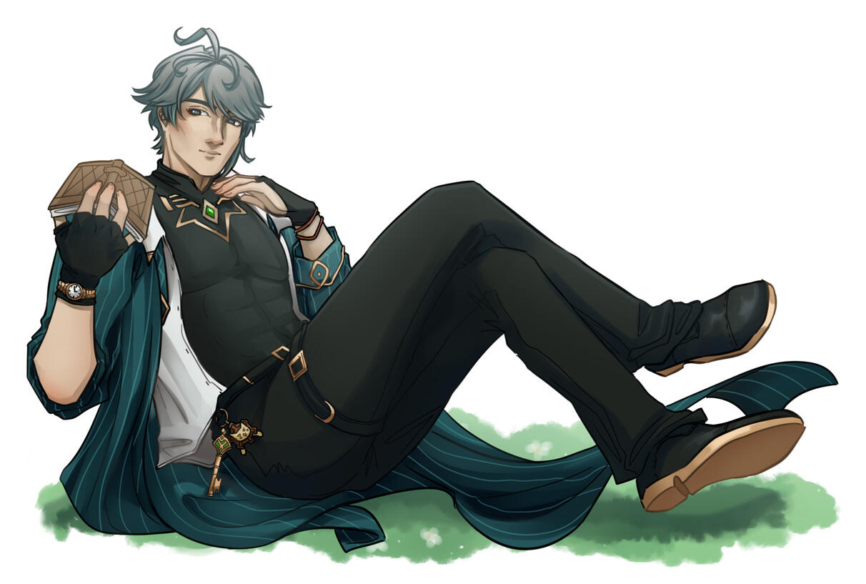 Alhaitham collab art